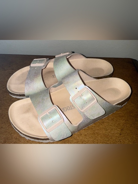 Birkenstock Shoes - Birkenstock Arizona Iridescent Sandals.